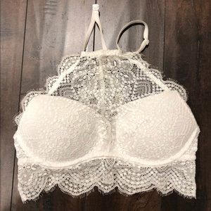 Victoria’s Secret pink highneck lace bralette